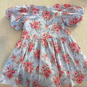 Janie&Jack- floral dress with puff sleeves